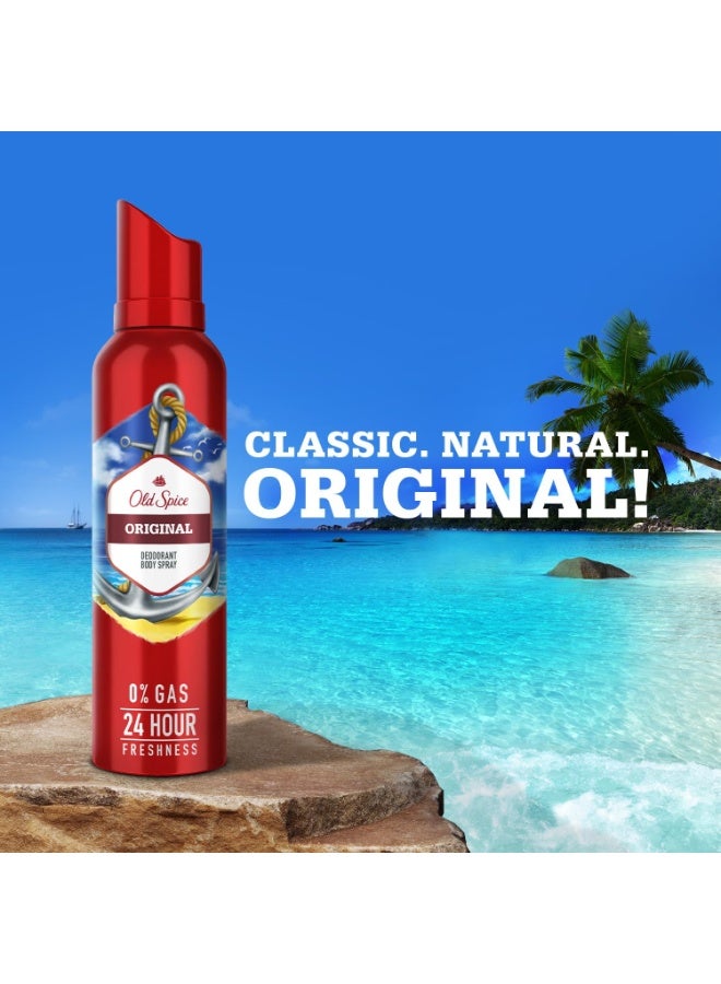 أولد سبايس بخاخ مزيل عرق أولد سبايس الأصلي للرجال، برائحة منعشة تدوم 24 ساعة، بدون غاز، 140 مل - Image 3